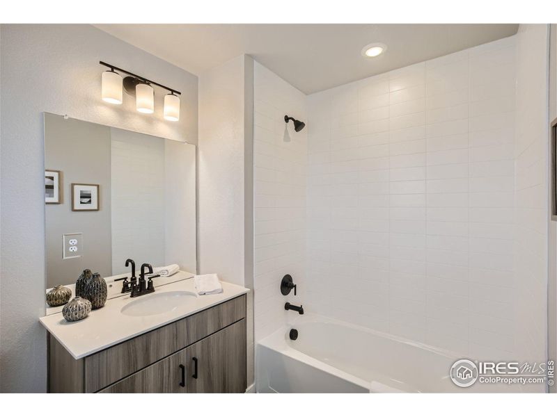 Furnished interior view inside a new home in Waterfield - Townhomes, Fort Collins (Image 3). Furnished interior view inside a new home in Waterfield - Townhomes, Fort Collins (Image 3).