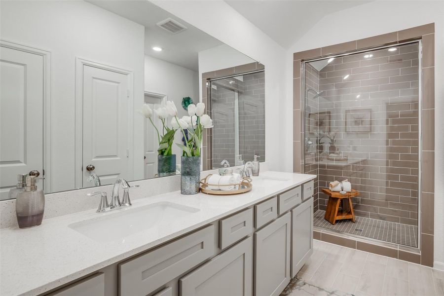 Furnished interior view inside a new home in Bridgeland, Cypress (Image 25).