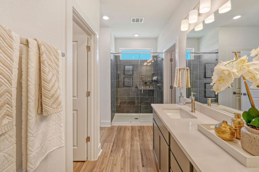 Furnished interior view inside a new home in Freedom at Anthem, Kyle (Image 19).