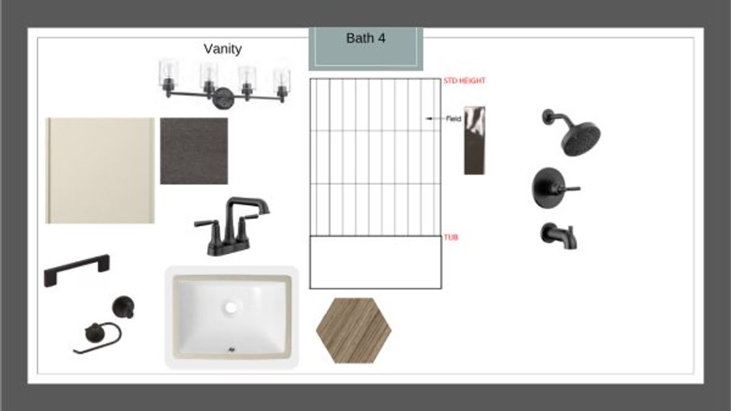 Sample of building materials used in homes in Rio Vista at Kelly Ranch, Aledo (Image 29).