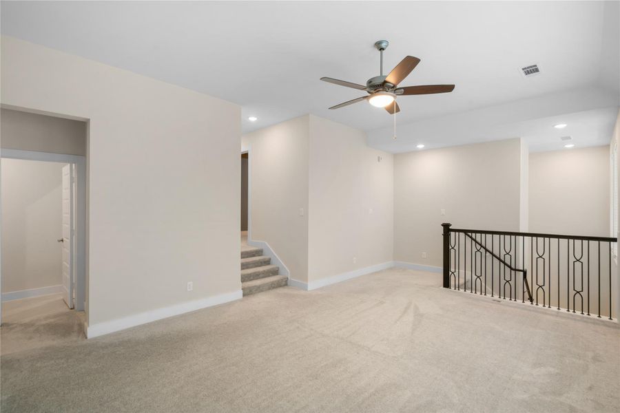Secondary living space upstairs.