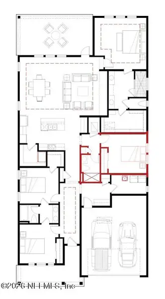 2D floor plan layout of this home in , St. Augustine, FL (Image 3).