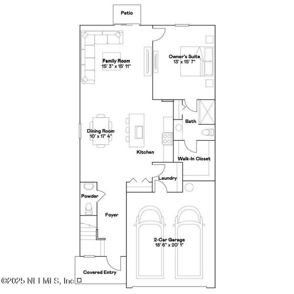 2D floor plan layout of this home in Saddle Oaks: Saddle Oaks 40s, Jacksonville, FL (Image 3). 2D floor plan layout of this home in Saddle Oaks: Saddle Oaks 40s, Jacksonville, FL (Image 3).