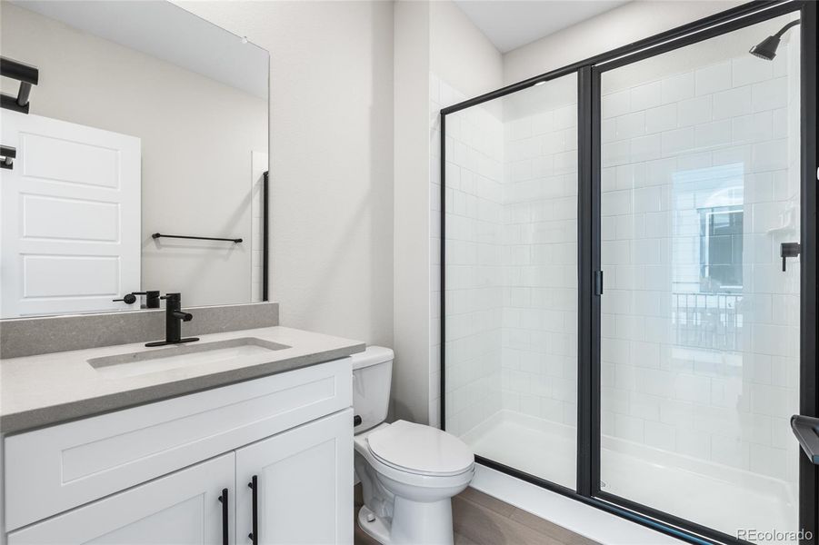 Furnished interior view inside a new home in Painted Prairie, Aurora (Image 7). Furnished interior view inside a new home in Painted Prairie, Aurora (Image 7).