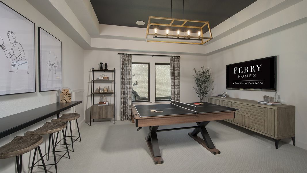 Representative furnished interior of a home built from the 4098W by Perry Homes in Valencia, Manvel (Image 10).