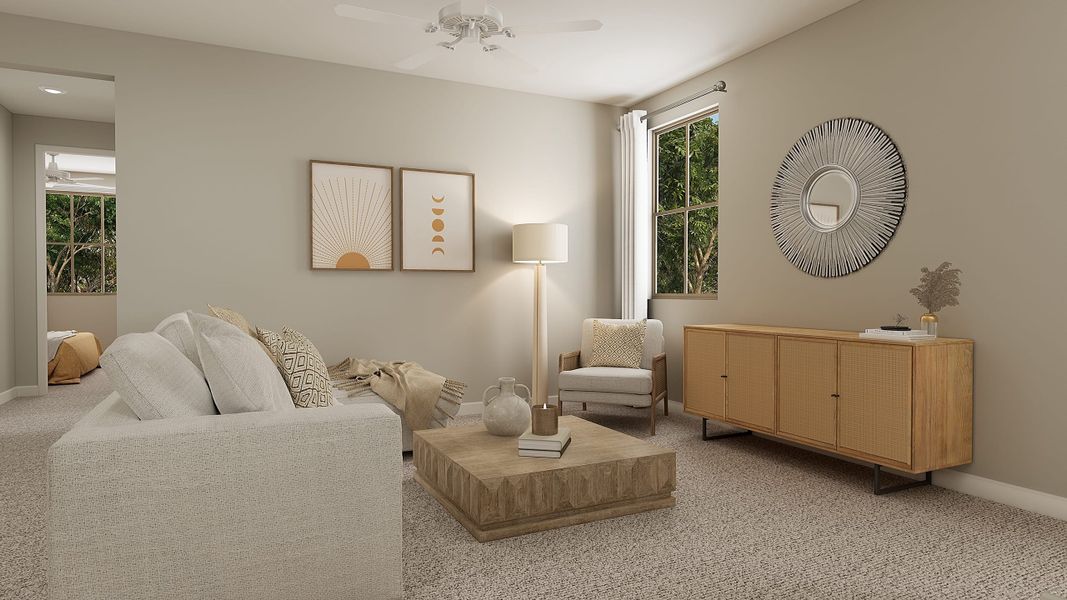 Representative furnished interior of a home built from the Azalea Plan 3005 by Tri Pointe Homes in Waterston Central, Gilbert (Image 5).