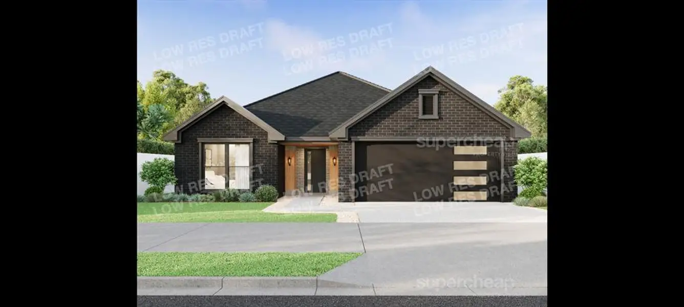 Front exterior of a new home in , Runaway Bay, TX, highlighting curb appeal (Image 1). Front exterior of a new home in , Runaway Bay, TX, highlighting curb appeal (Image 1).