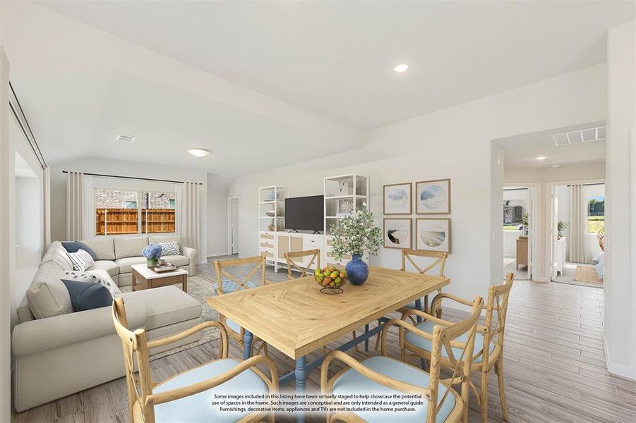 Furnished interior view inside a new home in Bear Creek Elements, Lavon (Image 7).