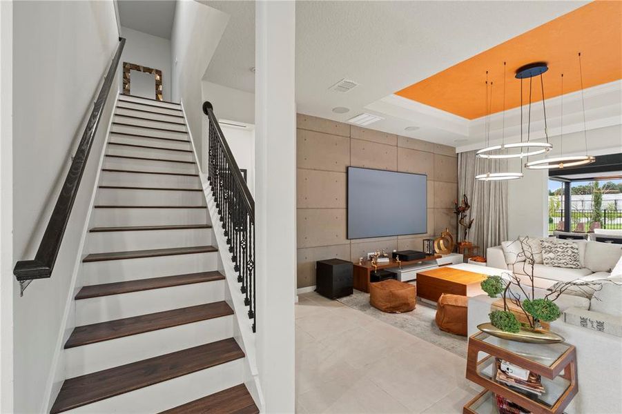 Furnished interior view inside a new home in Willow Ridge, Montverde (Image 25). Furnished interior view inside a new home in Willow Ridge, Montverde (Image 25).