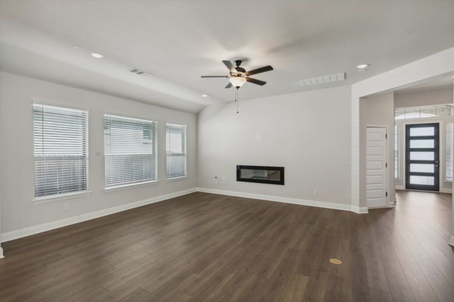 Representative unfurnished interior of a home built from the Lakeway by Chesmar Homes in Summer Crest, Crowley (Image 7).