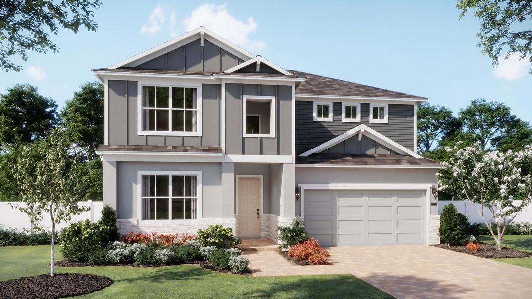 Representative exterior photo of a completed home built from the Alexandria by Risewell Homes in Brack Ranch, St. Cloud, FL (Image 19).