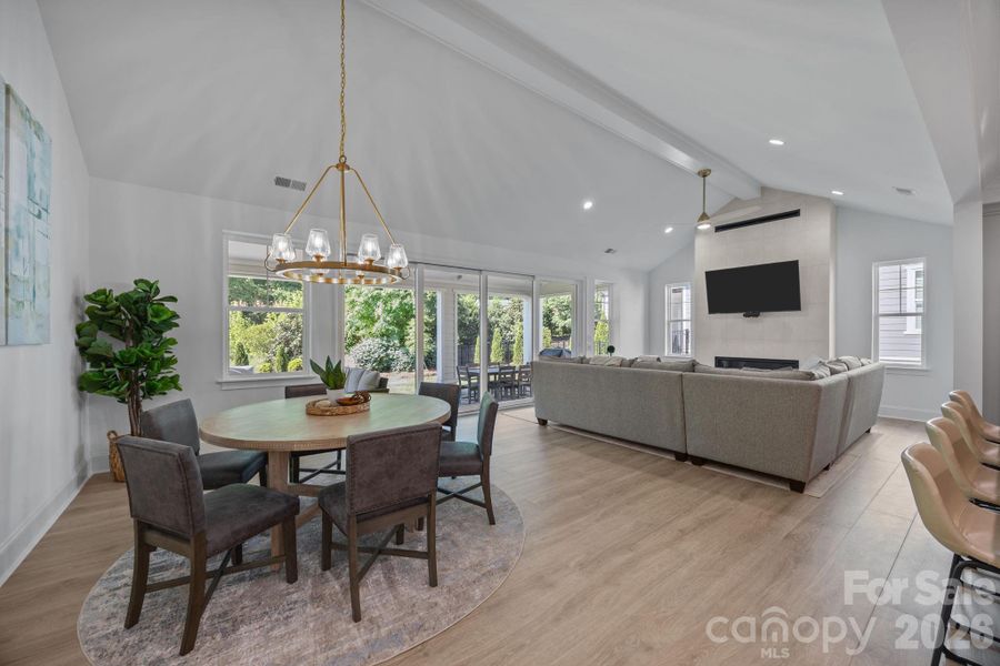 Dining area open to kitchen and living room