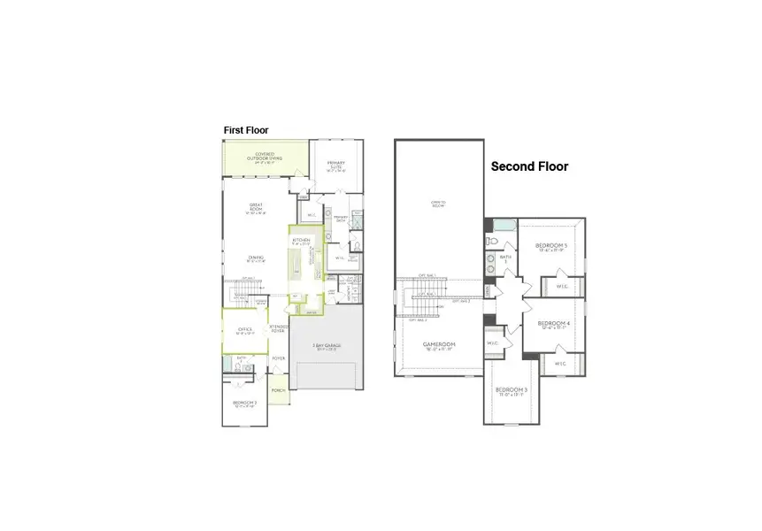 2D floor plan layout of this home in LaPrelle, Fort Worth, TX (Image 3). 2D floor plan layout of this home in LaPrelle, Fort Worth, TX (Image 3).