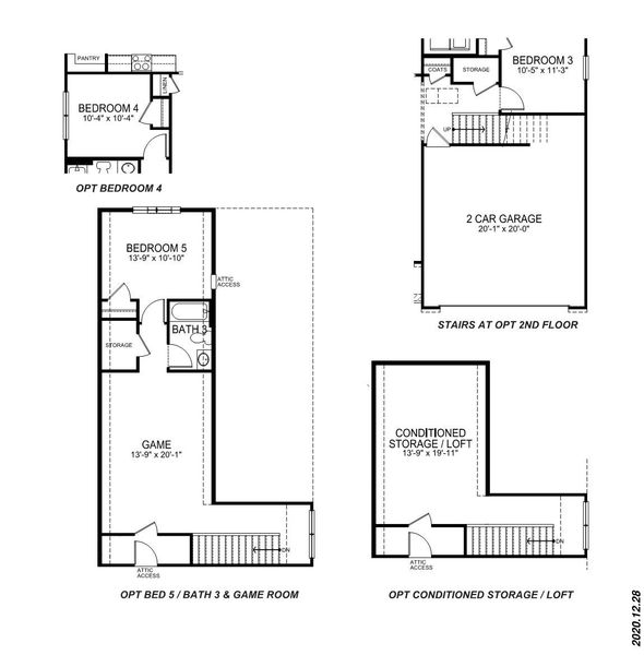 2D floor plan layout of this home in Reserve at Tap Root Farms, Fletcher, NC (Image 4).