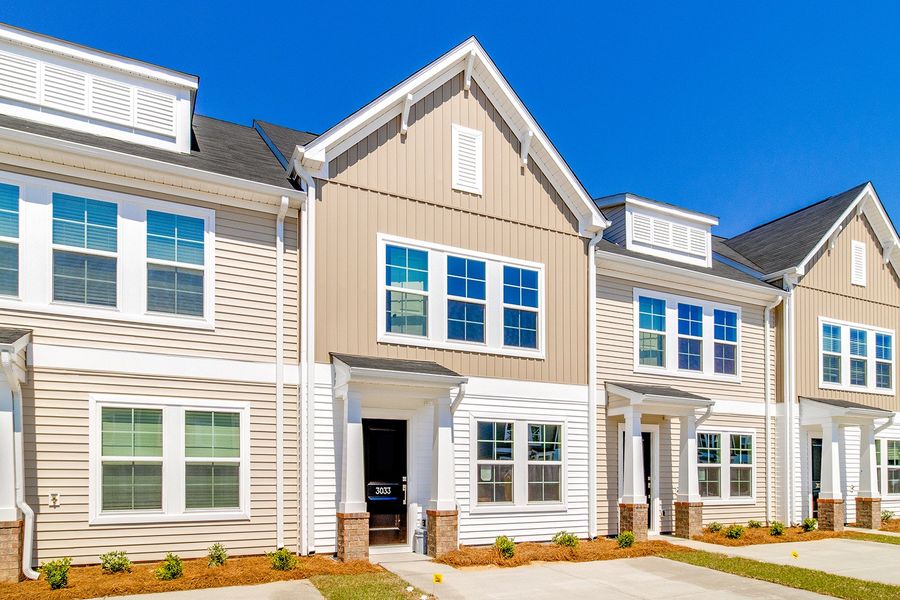 Front exterior of a new home in Astoria, Columbia, SC, highlighting curb appeal (Image 17).