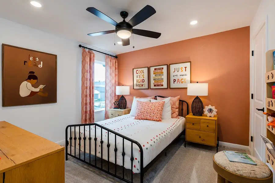 Representative furnished interior of a home built from the Saffron by Taylor Morrison in Travisso, Leander (Image 15). Representative furnished interior of a home built from the Saffron by Taylor Morrison in Travisso, Leander (Image 15).