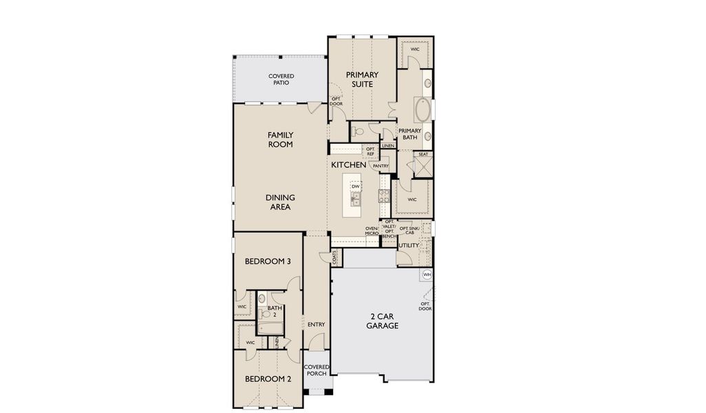 2D floor plan layout for the Waterville by Ashton Woods in The Trails at Carmel, Pflugerville, TX (Image 5).