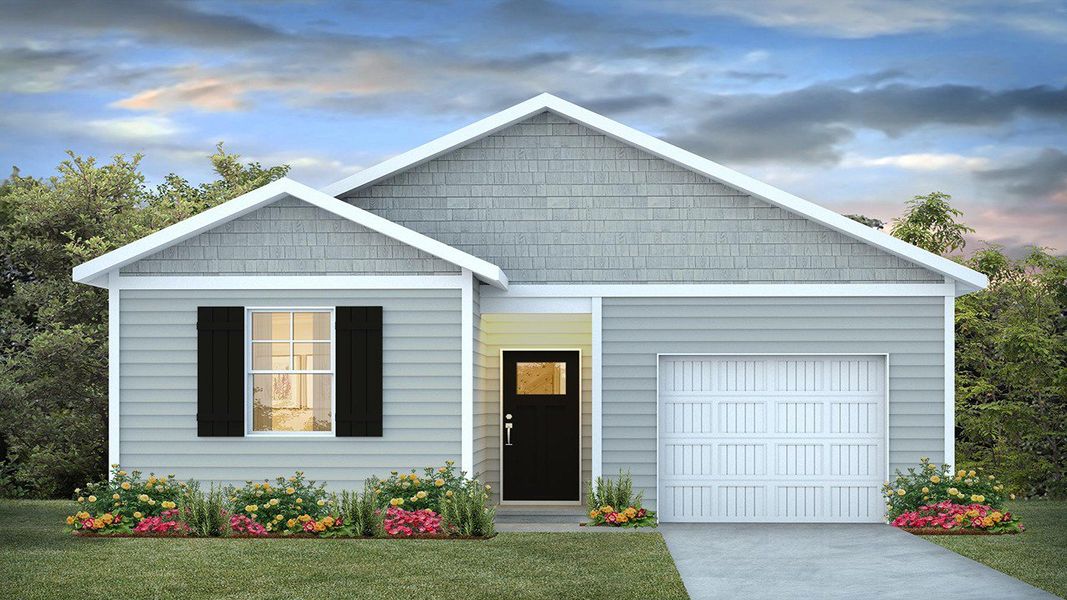 Representative exterior photo of a completed home built from the Cameron by D.R. Horton in North Shore, Summerton, SC (Image 2). Representative exterior photo of a completed home built from the Cameron by D.R. Horton in North Shore, Summerton, SC (Image 2).