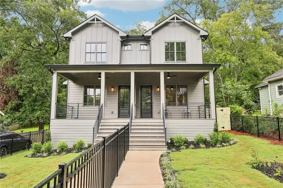 Front exterior of a new home in , Decatur, GA, highlighting curb appeal (Image 30).