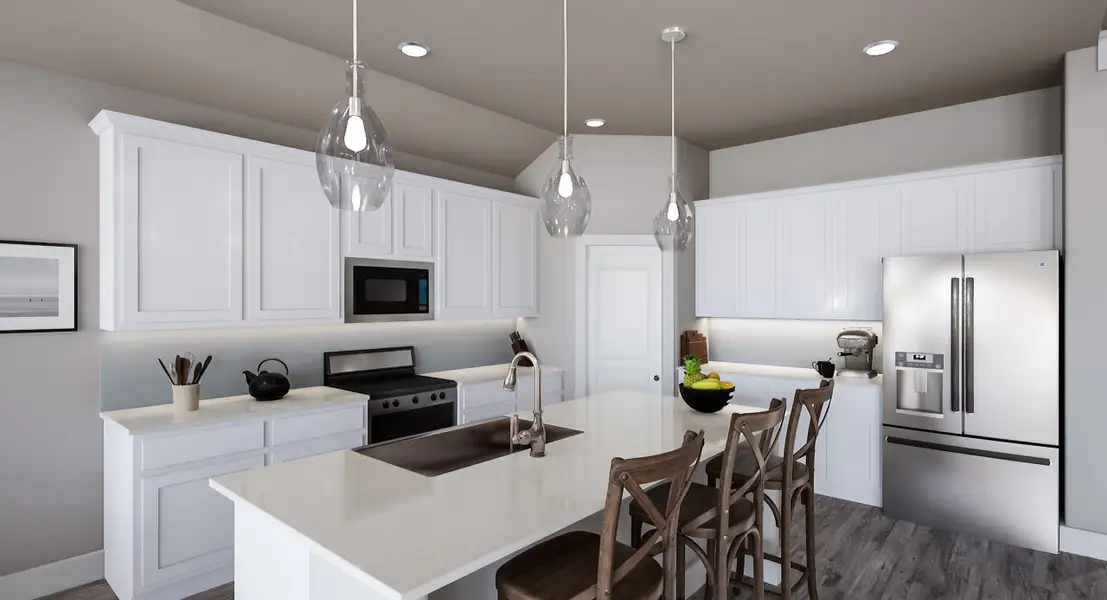 Furnished interior view inside a new home in Bridgewater, Midlothian (Image 5).