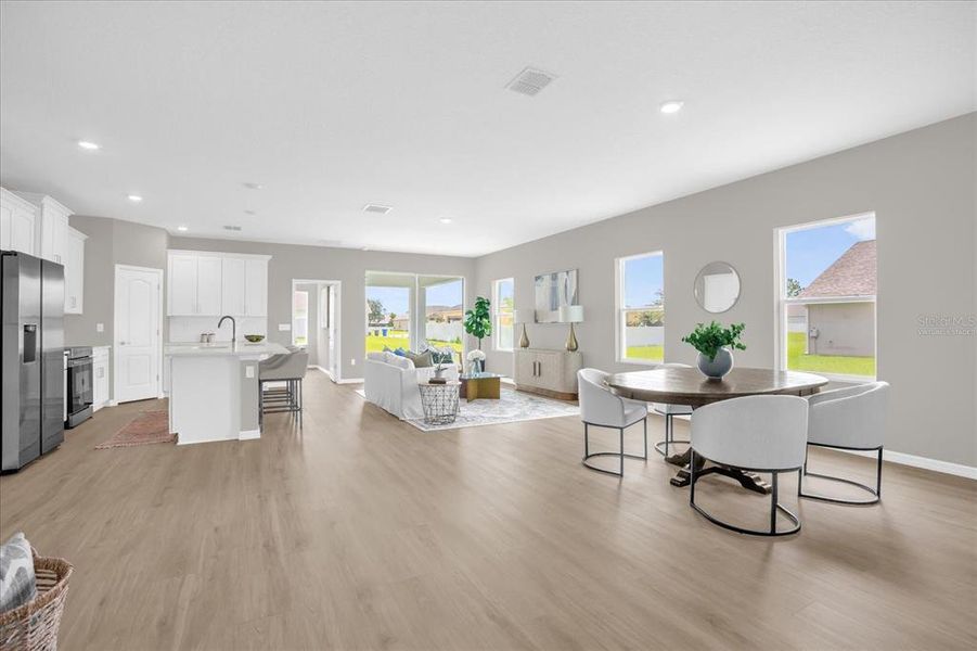 Furnished interior view inside a new home in , Dunnellon (Image 8).