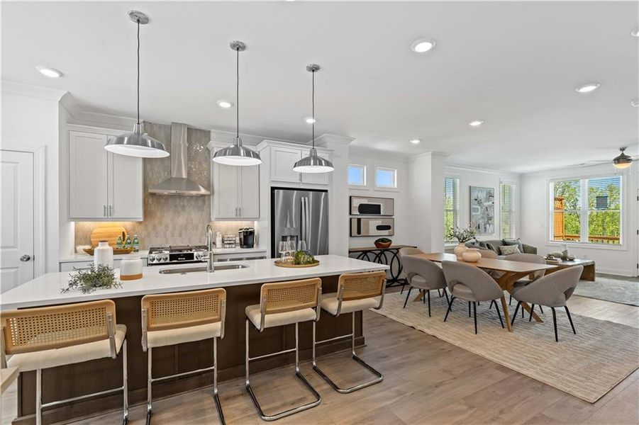 Furnished interior view inside a new home in Palisades Townhomes, Cumming (Image 12).