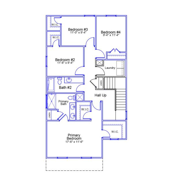 2D floor plan layout of this home in Central Creek, Goose Creek, SC (Image 3).