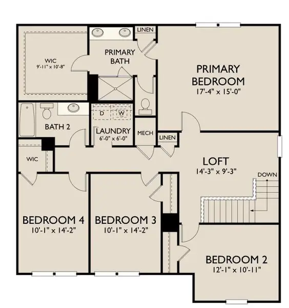 2D floor plan layout of this home in , Locust Grove, GA (Image 4).