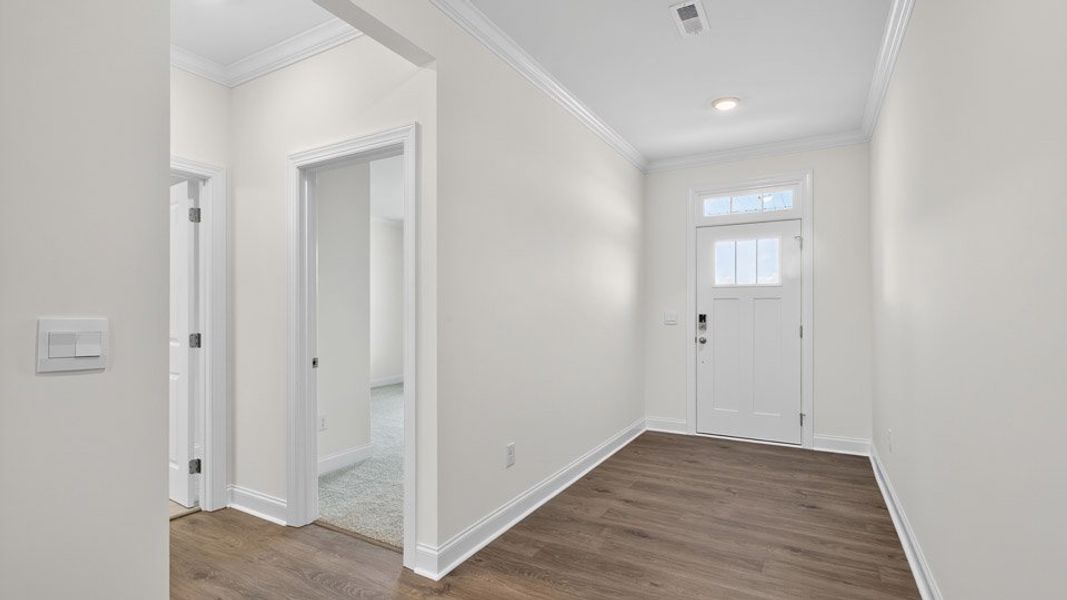 Representative unfurnished interior of a home built from the Wylie by D.R. Horton in Kalas Falls, Wake Forest (Image 14).
