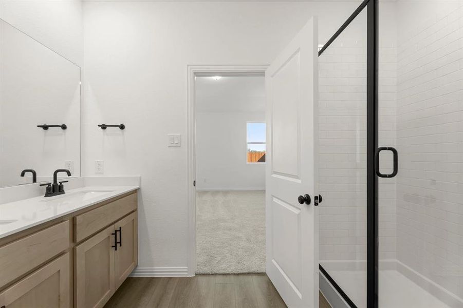 Furnished interior view inside a new home in Coyote Meadows 50s, Anna (Image 8). Furnished interior view inside a new home in Coyote Meadows 50s, Anna (Image 8).