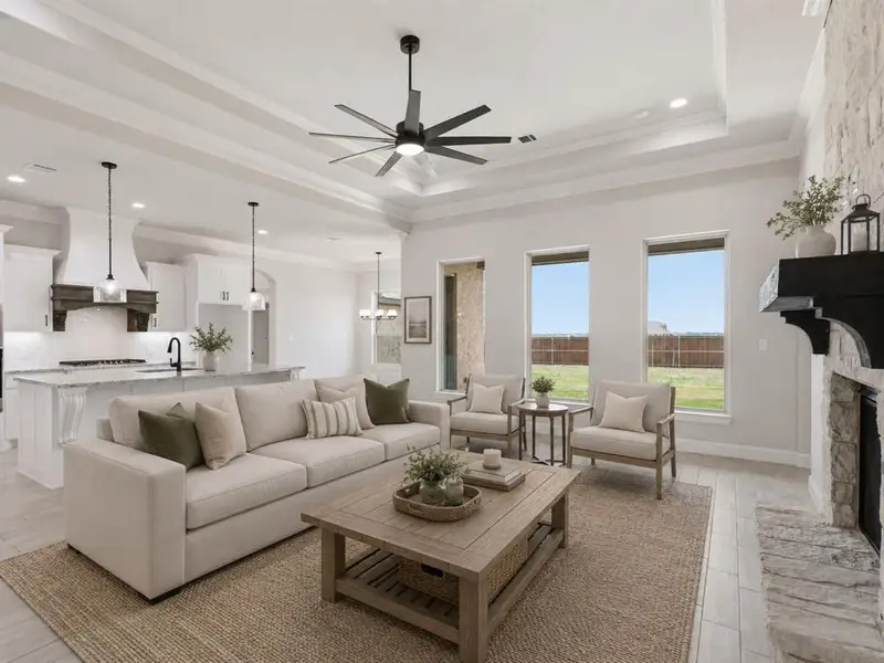 Furnished interior view inside a new home in , Godley (Image 6).