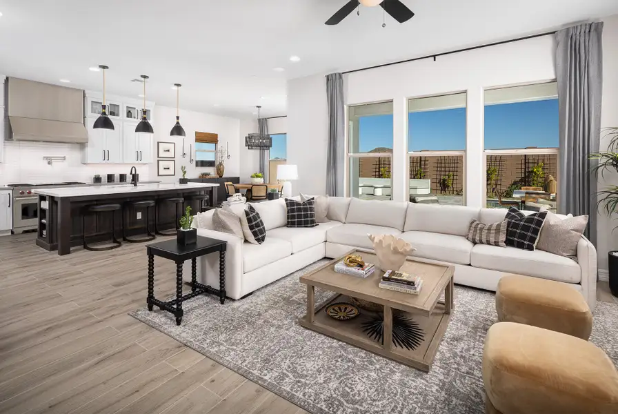Furnished interior in a model home at Verdin Passage Collection in Phoenix (Image 16).