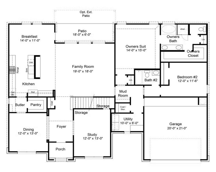 2D floor plan layout for the Amarillo by First America Homes in Villas Las Flores, Floresville, TX (Image 3). 2D floor plan layout for the Amarillo by First America Homes in Villas Las Flores, Floresville, TX (Image 3).