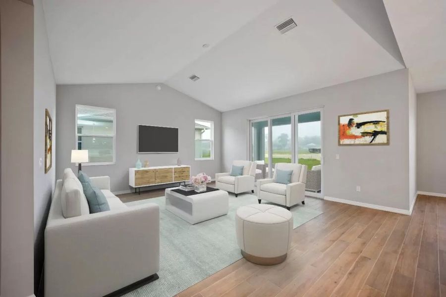 Representative furnished interior of a home built from the Republic by Triple Crown Homes in Evergreen Estates, Ocala (Image 6).