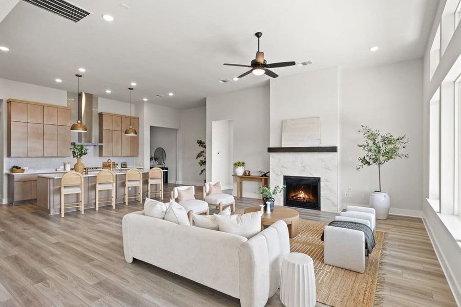 Furnished interior view inside a new home in Lariat, Liberty Hill (Image 37).