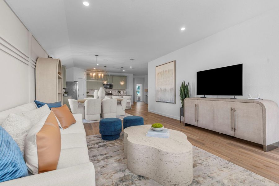 Furnished interior view inside a new home in , Iowa Colony (Image 17).