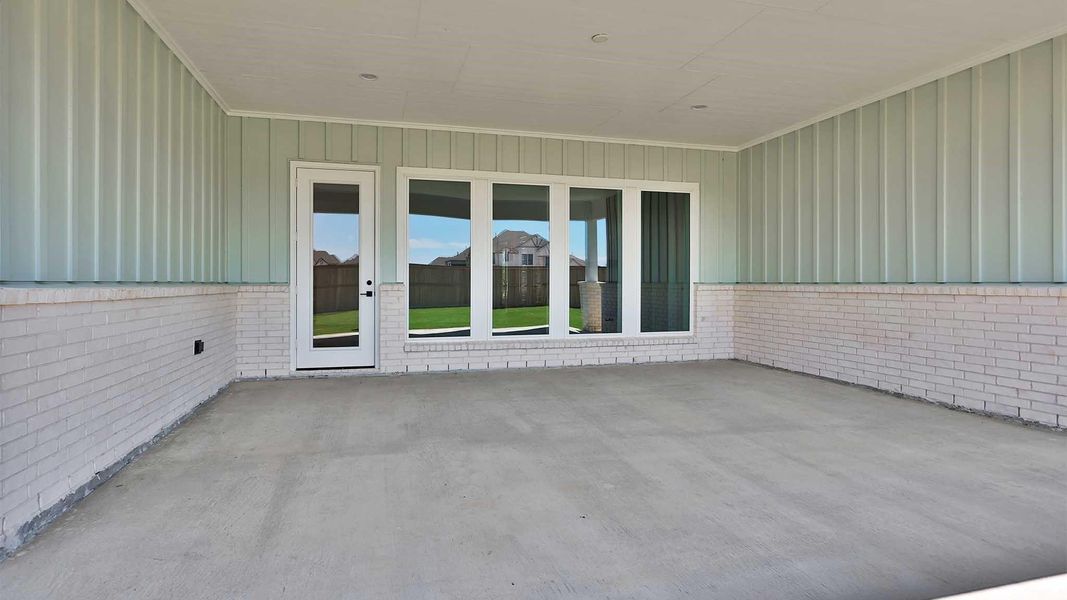 Exterior details and patio area of a home in Fulshear Lakes, Fulshear (Image 3). Exterior details and patio area of a home in Fulshear Lakes, Fulshear (Image 3).