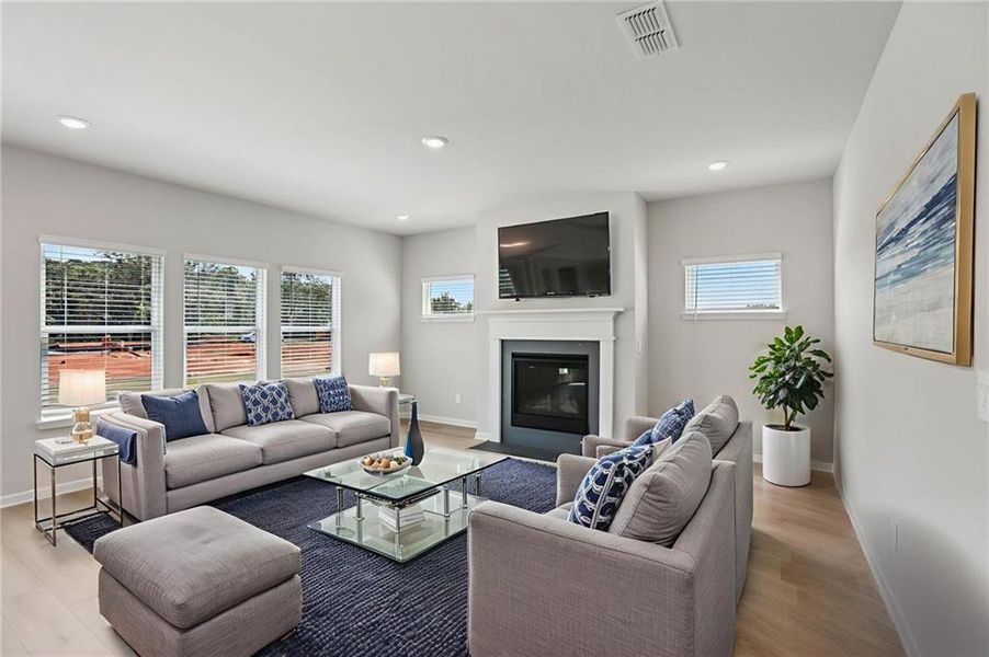 Furnished interior view inside a new home in Creekside at Oxford Park, Fairburn (Image 7). Furnished interior view inside a new home in Creekside at Oxford Park, Fairburn (Image 7).