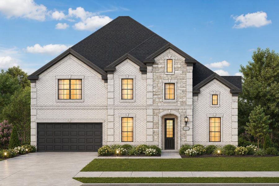 Representative exterior photo of a completed home built from the Grand Prestige by Grand Homes in Providence Cove, McKinney, TX (Image 24).