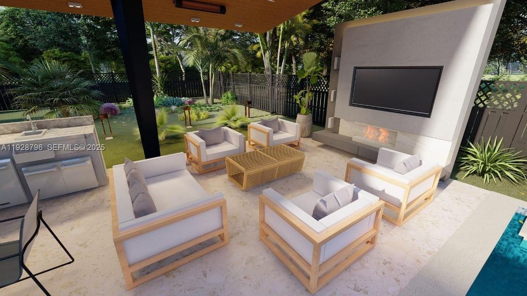 Exterior details and patio area of a home in , Miami Shores (Image 10). Exterior details and patio area of a home in , Miami Shores (Image 10).