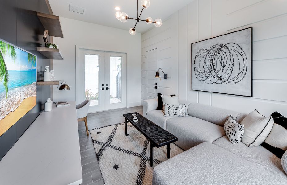 Representative furnished interior of a home built from the Madeira by DiVosta in Amara, Lake Worth (Image 38). Representative furnished interior of a home built from the Madeira by DiVosta in Amara, Lake Worth (Image 38).