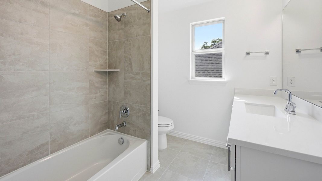 Furnished interior view inside a new home in Oaks at San Gabriel, Georgetown (Image 8).
