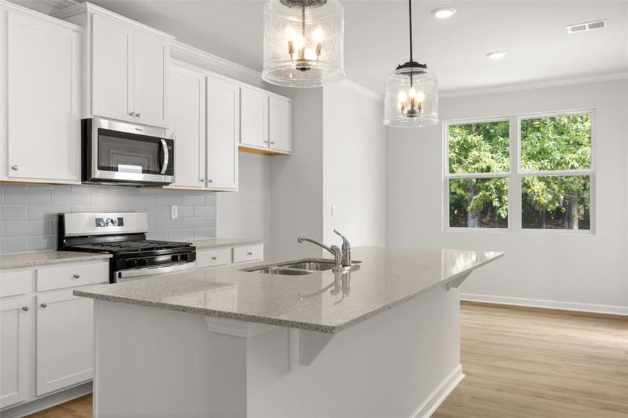 Furnished interior view inside a new home in Fairway 17 at Mirror Lake, Villa Rica (Image 7).
