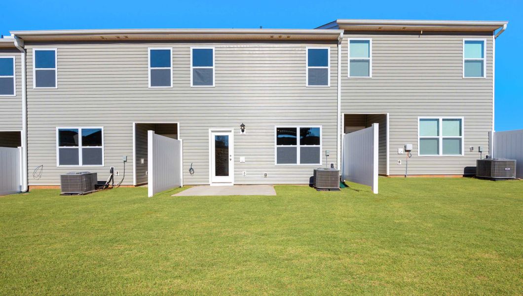 Exterior details and patio area of a home in Covington Village, Greer (Image 19).