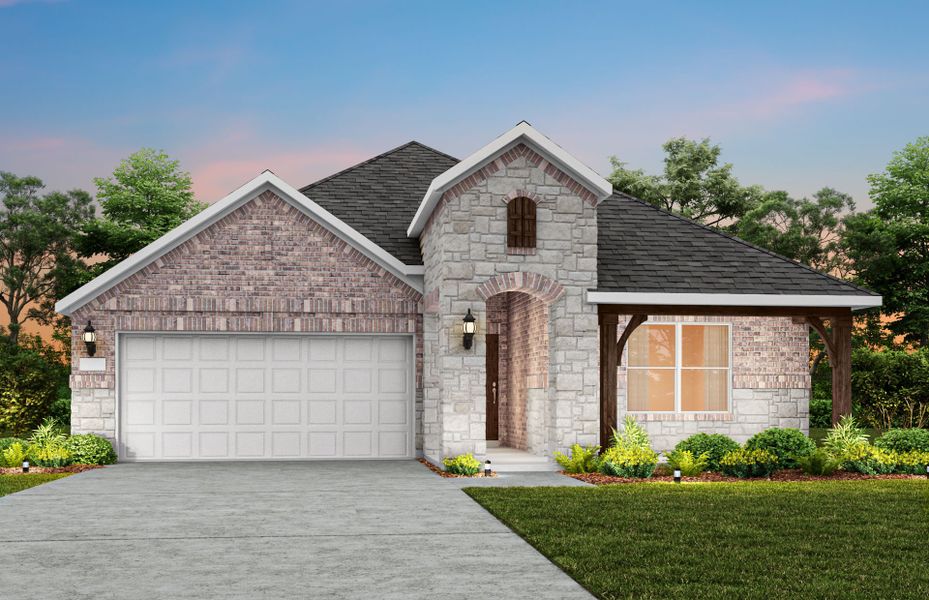 Representative exterior photo of a completed home built from the Bell by Pulte Homes in Ribbonwood, Aubrey, TX (Image 21).