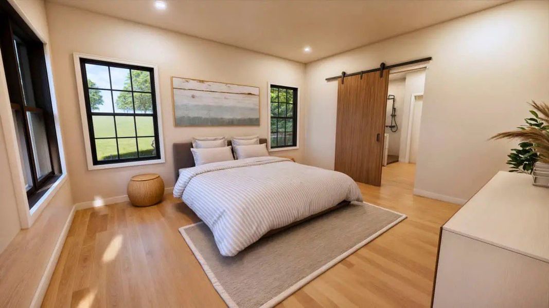 Representative furnished interior of a home built from the Haven by Zeal Home Builders in Oak Water Ranch, Granbury (Image 11).