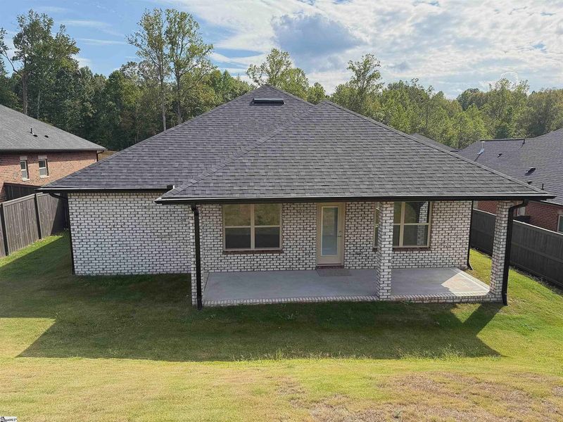Exterior details and patio area of a home in Bracken Woods, Piedmont (Image 3). Exterior details and patio area of a home in Bracken Woods, Piedmont (Image 3).