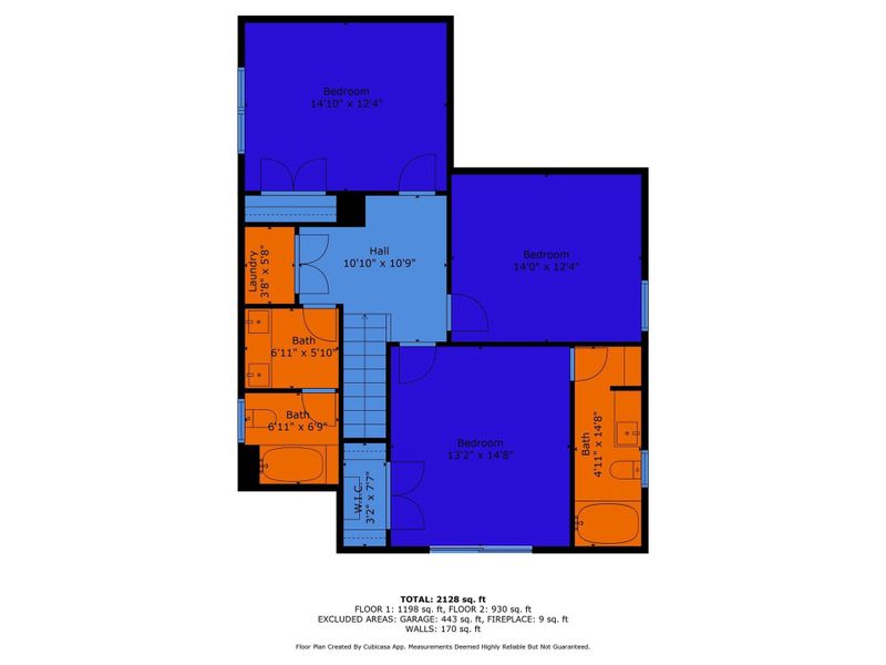 2D floor plan layout of this home in , Hendersonville, NC (Image 5).