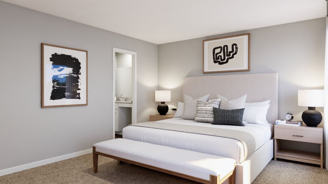 Representative furnished interior of a home built from the The Lazio - Walden On Lake Conroe by Legend Homes in Lake Conroe Area Homes, Montgomery (Image 18).