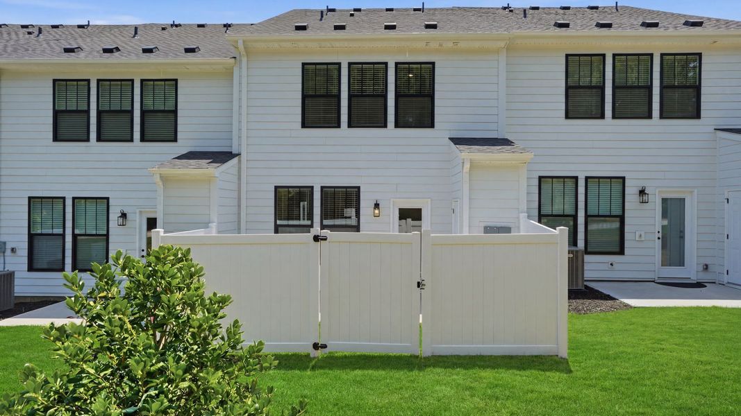 Tasteful backyard provides a peaceful retreat and effortless indoor-outdoor flow at Gresham Station